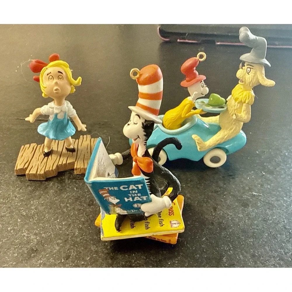 VTG 2002 Dr. Suess Books Series #4 Green Eggs and Ham & 2 Dr. Seuss Ornaments